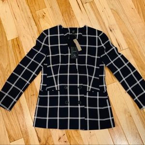 J CREW 365 French Girl Window Pane Blazer Career